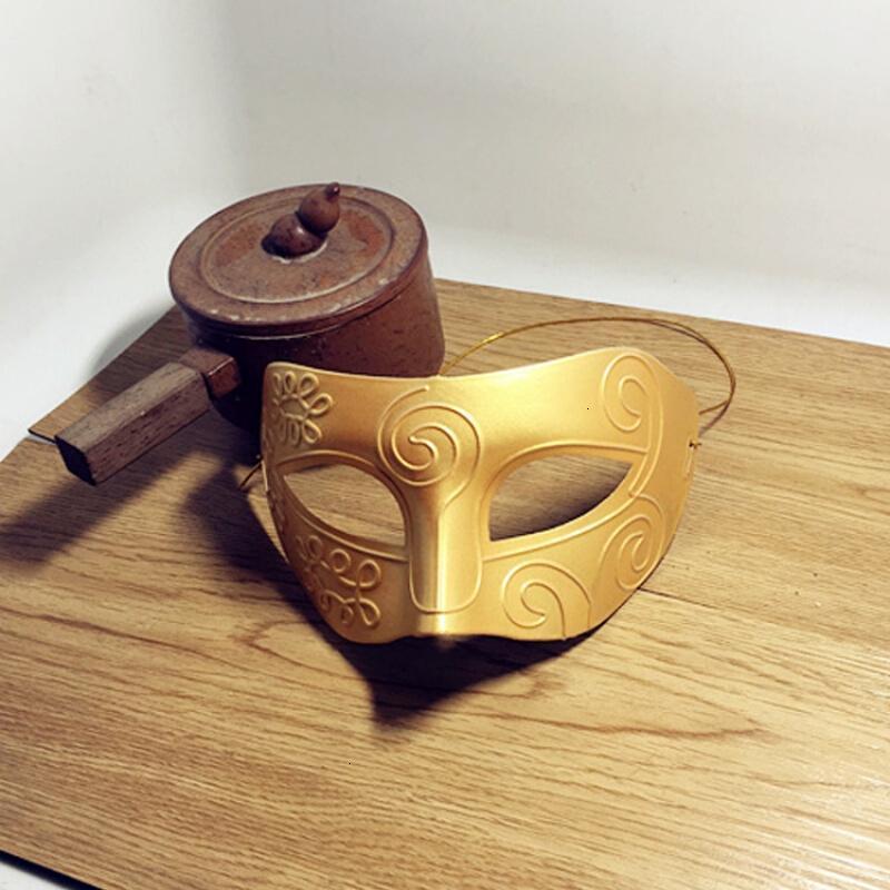 金色半脸爵士面具男女街舞和风狐妖面具舞会活动道具金色半脸爵士面具