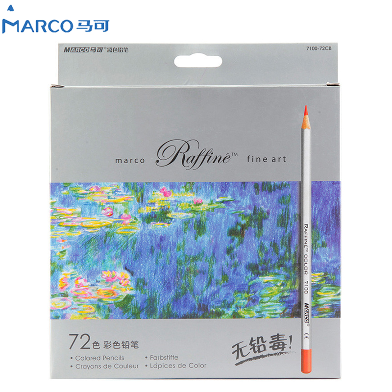 MARCO/马可7100-72CB彩色绘图笔 72色纸盒装+奇幻梦境填色本 彩铅笔 绘画笔 画画笔 图画笔 彩笔素描彩铅高清大图
