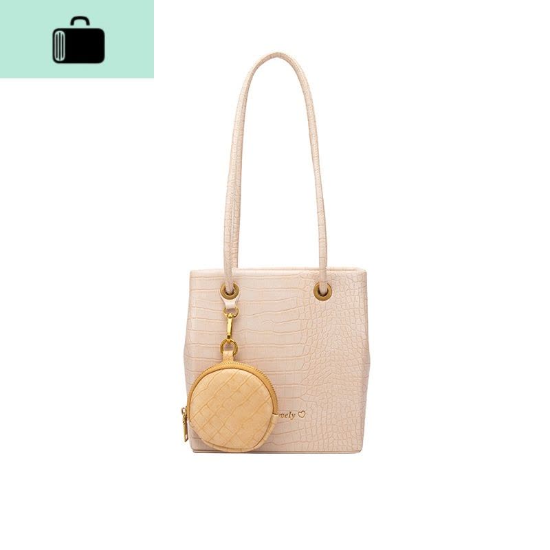 网红腋下白色小包包女2020流行新款潮百搭单肩斜挎法棍小方包女NEW LAKE女斜挎包图片