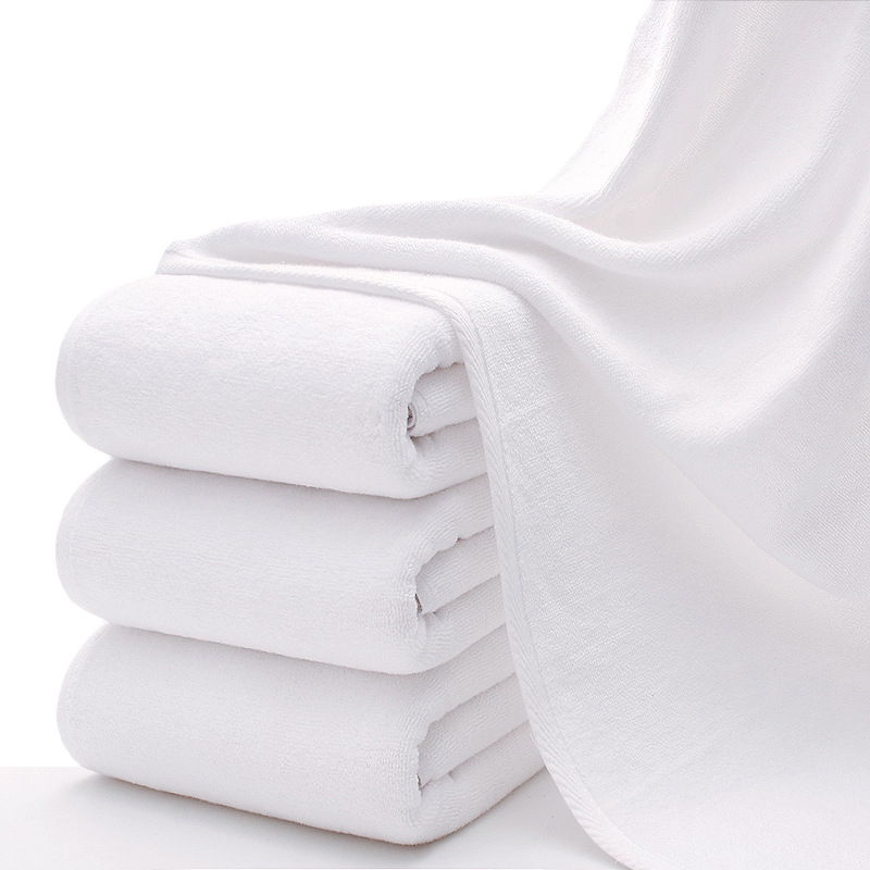 踏绮TQ9294 32股线短毛圈纯棉白色吸水浴巾75*150cm/条