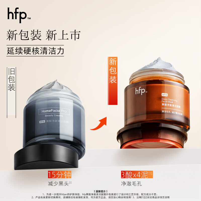 HomeFacialPro HFP果酸净澈清洁面膜(新)55g