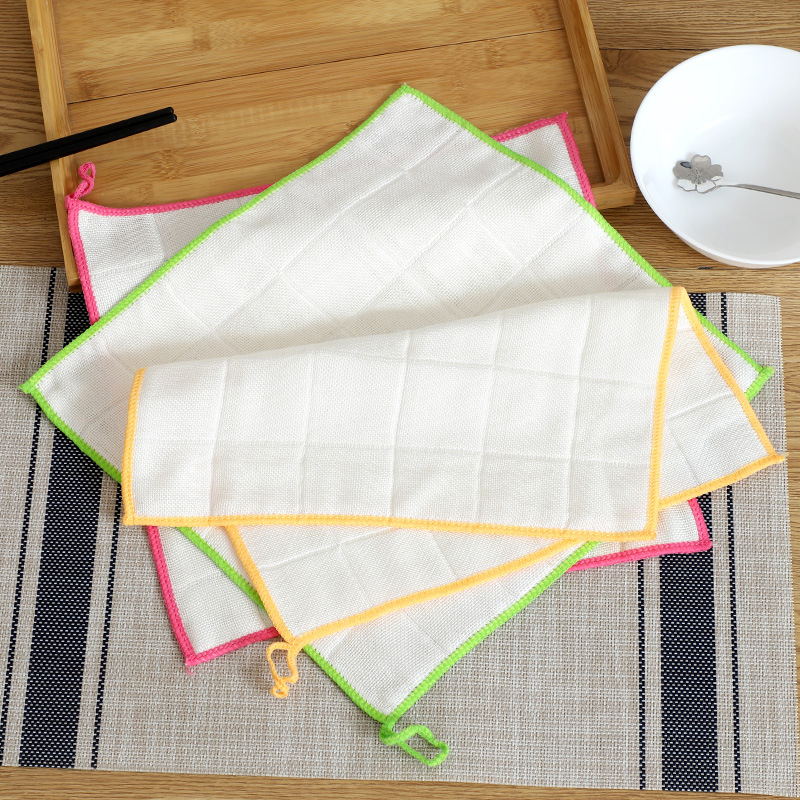 红鲸鱼 百洁布污竹木纤维清洁抹布 绿色 30*30cm 1条高清大图