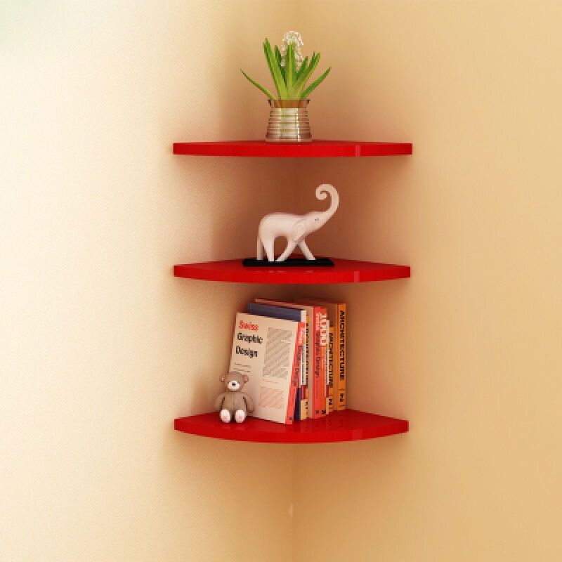 扇形墙上置物架烤漆转角搁板三角装饰架墙角托架墙壁角落壁挂隔板