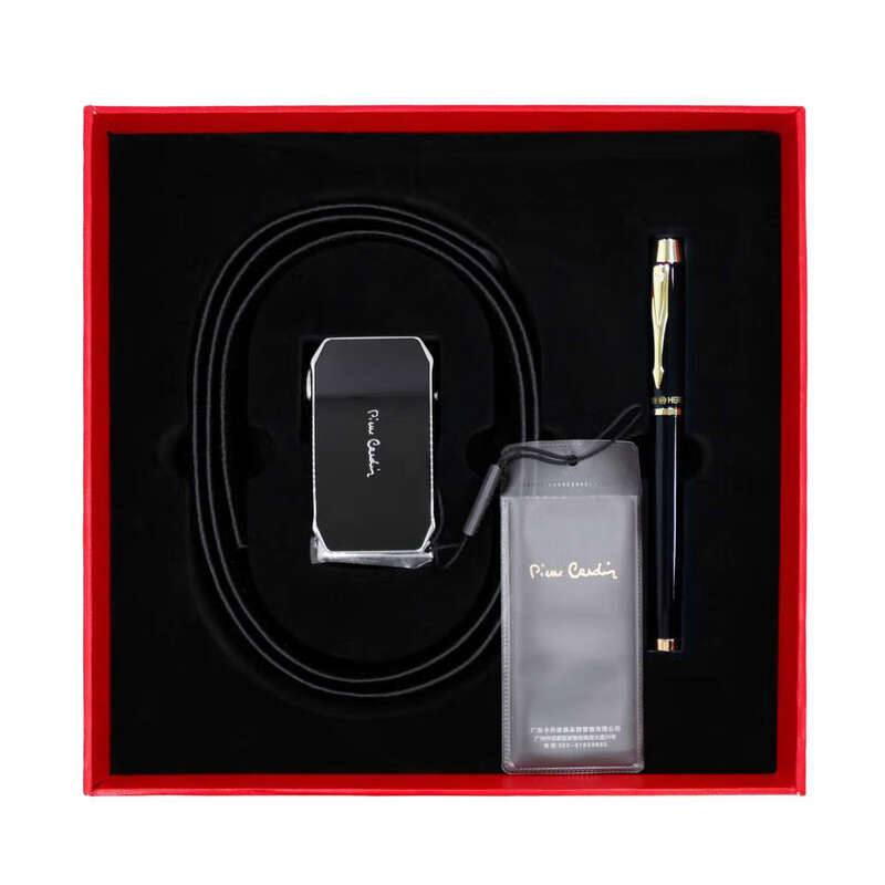 皮尔卡丹(pierre cardin)新款休闲男式皮带/钢笔礼盒二件套JMG01001高清大图