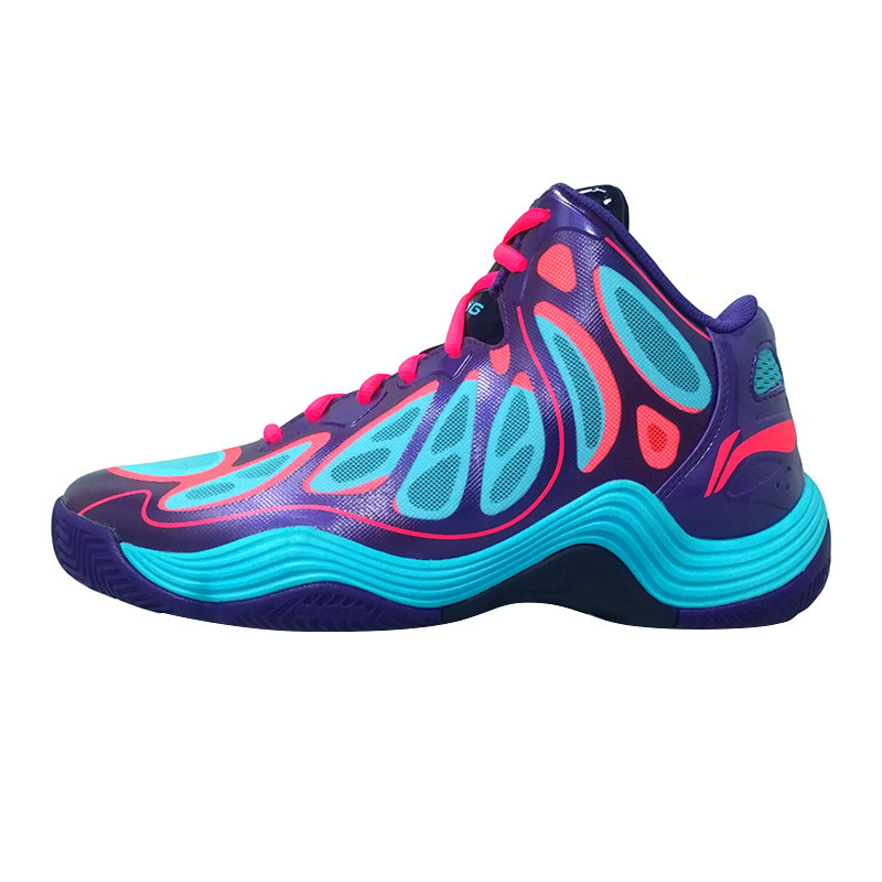 李宁篮球鞋男鞋高帮战靴2018秋秋季复古杺珄蝴蝶鸳鸯耐磨透气运动鞋ab