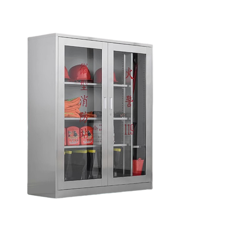 迅迈 201不锈钢消防柜 灭火器材存放柜 微型消防站 40*120*140cm 单位;台高清大图