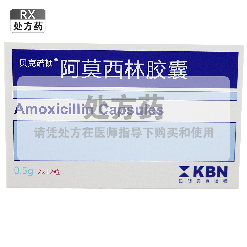 贝克诺顿阿莫西林胶囊0.5g*24粒/盒高清大图