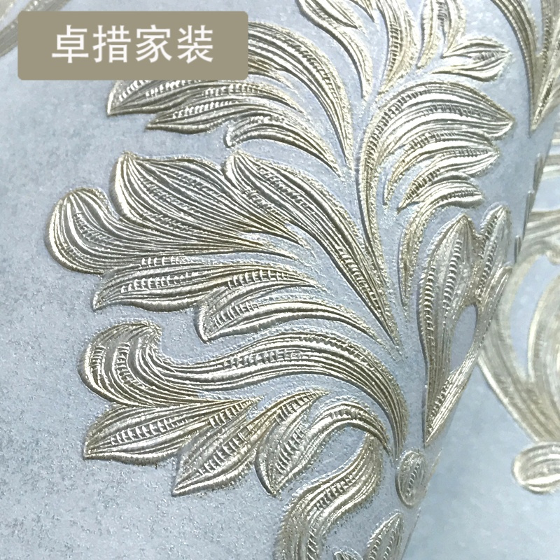 经典欧式大马士革墙纸 立体欧式卧室客厅满铺壁纸 背景墙AB版U958壹德壹
