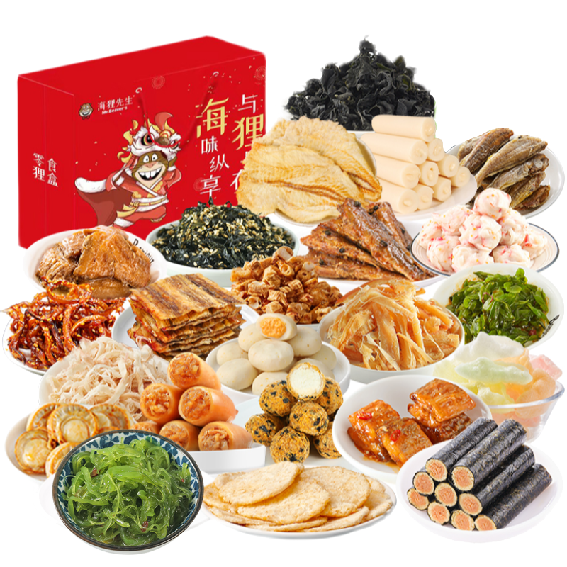海狸先生海味休闲零食大礼包JL-SSS(2712g)