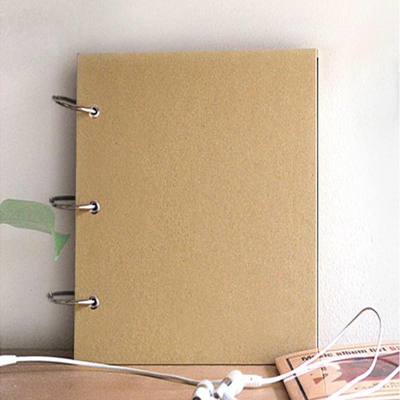 简约空白手工diy相册本加厚牛皮纸剪贴本粘贴式影集旅游纪念册三维