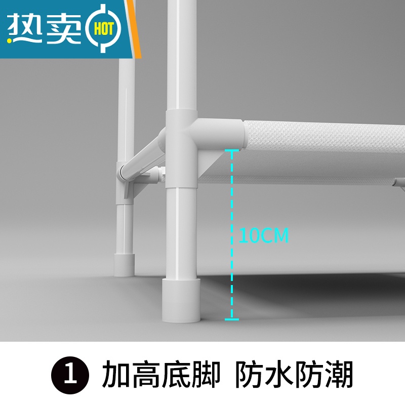 敬平墙角简易衣帽架晾衣架落地卧室内床头置物转角挂收纳隔夜衣服架子 2层黑高清大图