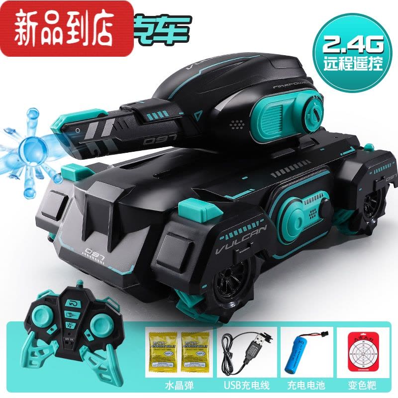 真智力手势感应遥控坦克可发射水弹儿童四驱越野汽车黑科技男孩机甲玩具 战斗黑[手柄遥控]水弹坦克 [畅玩三电-续航150分图片
