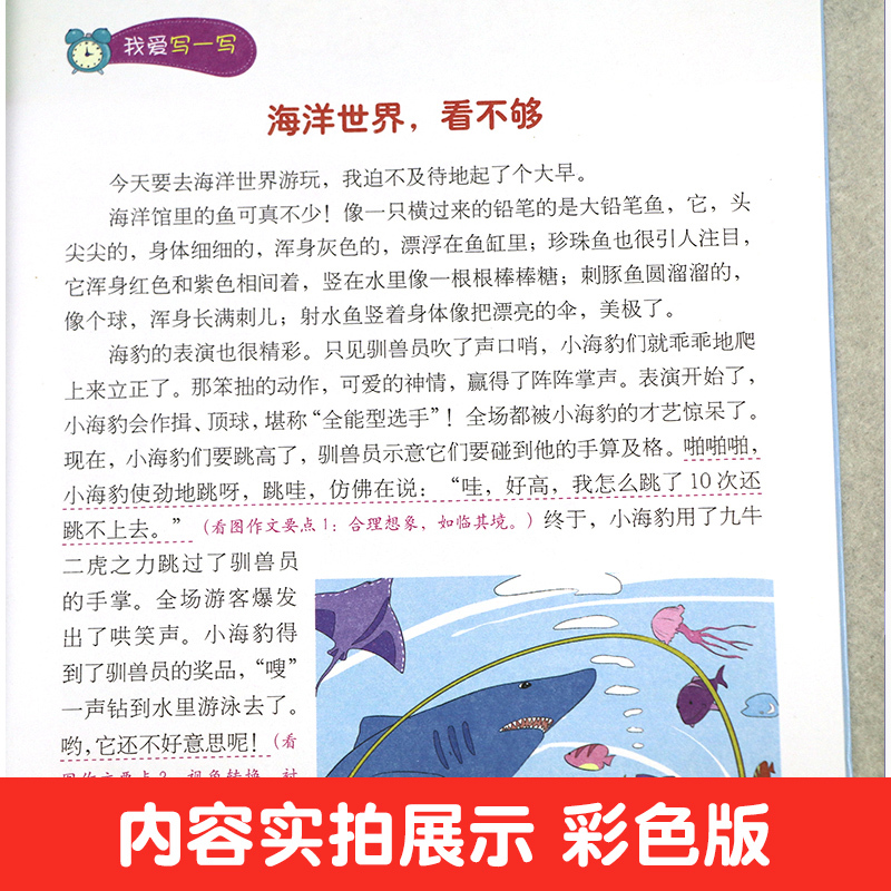 [正版]爱上写作文9岁+10岁+11岁共3本 小学生作文起步三年级同步作文 三四五六彩绘版漫画式作文书3-4-5-6年