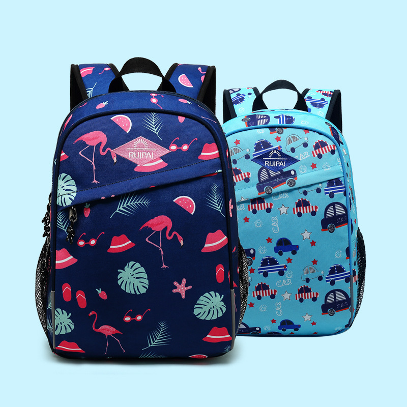 小学生书包26年级多功能卡通可爱图案印花花料双肩背包户外出游双肩包