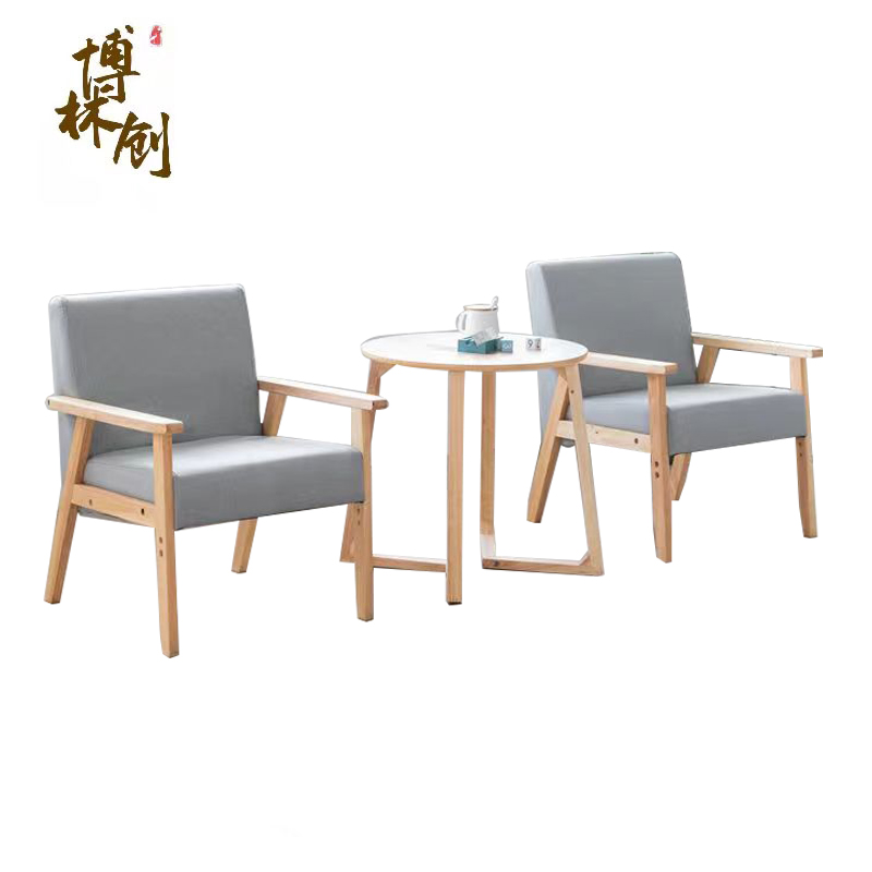 博林创 休闲桌椅组合 一桌二椅 /套高清大图