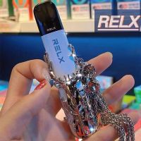 潮牌RELX锐刻一代金属挂绳通用四代保护套五代防滑挂链挂脖男女款 银色 1代