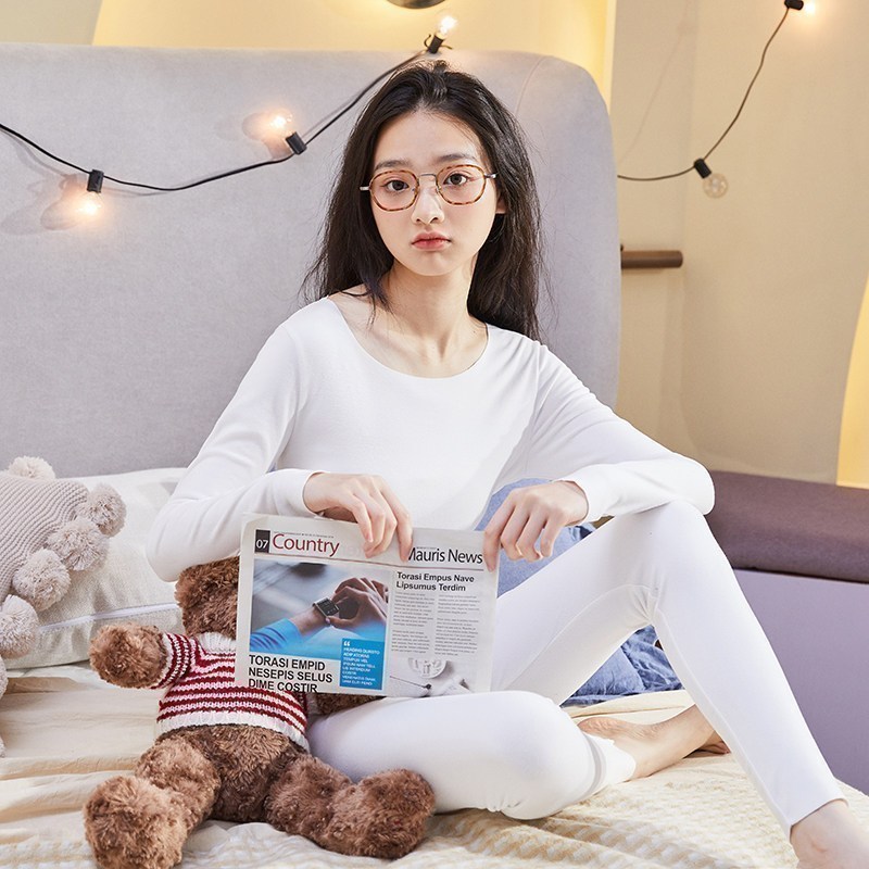 唐狮秋冬新款保暖内衣女秋衣秋裤薄款修身内穿打底棉毛衫