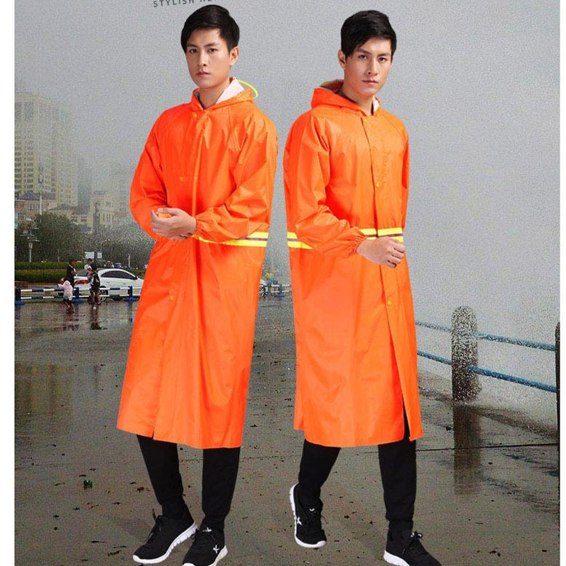 金荷 雨衣 长款雨衣 005连体雨衣 骑车雨衣 橙色 3XL