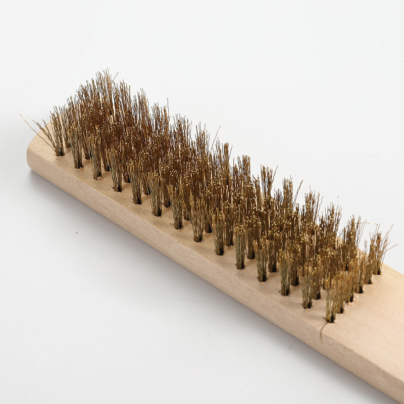 是尚木柄渡铜钢丝刷子清洁刷铜丝刷手动工具刷除锈工具