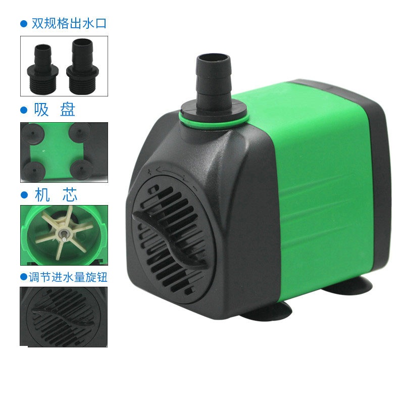 鱼缸潜水泵水族箱抽水泵小型过滤循环泵家用换水器立式底吸泵高清大图