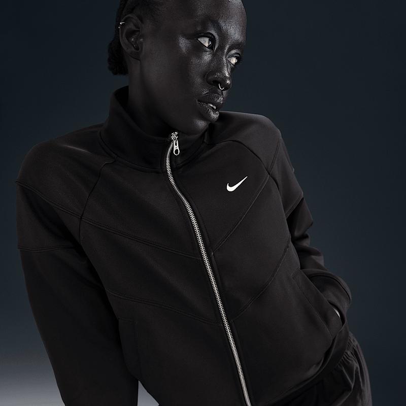 Nike/耐克女士复古风尼龙拼接针织运动夹克轻便防风潮流外套高清大图