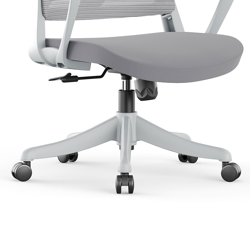 初嘉CJ-7147办公椅转椅电脑椅网布学习椅高背职员椅 灰框高清大图
