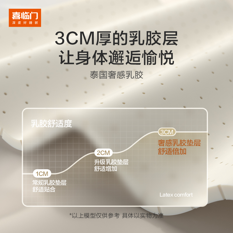 喜临门进口乳胶家用软垫独立袋装弹簧床垫 舒缦焕能