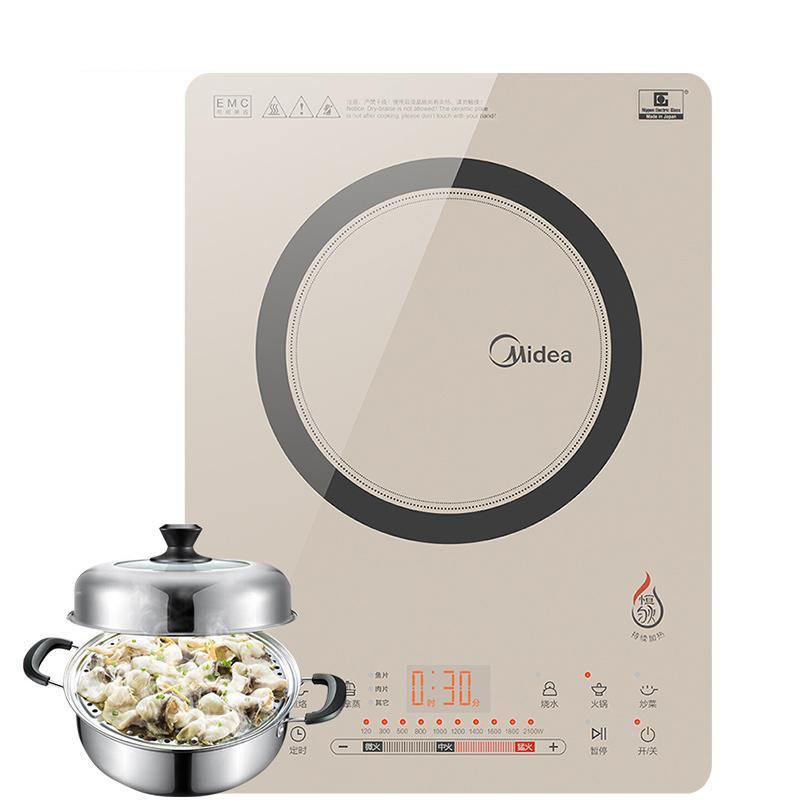 美的C21-QH2130 匀火 电磁炉 火锅炉 恒匀火灶 电磁炉 家用10档以上整版滑动触摸NEG面板
