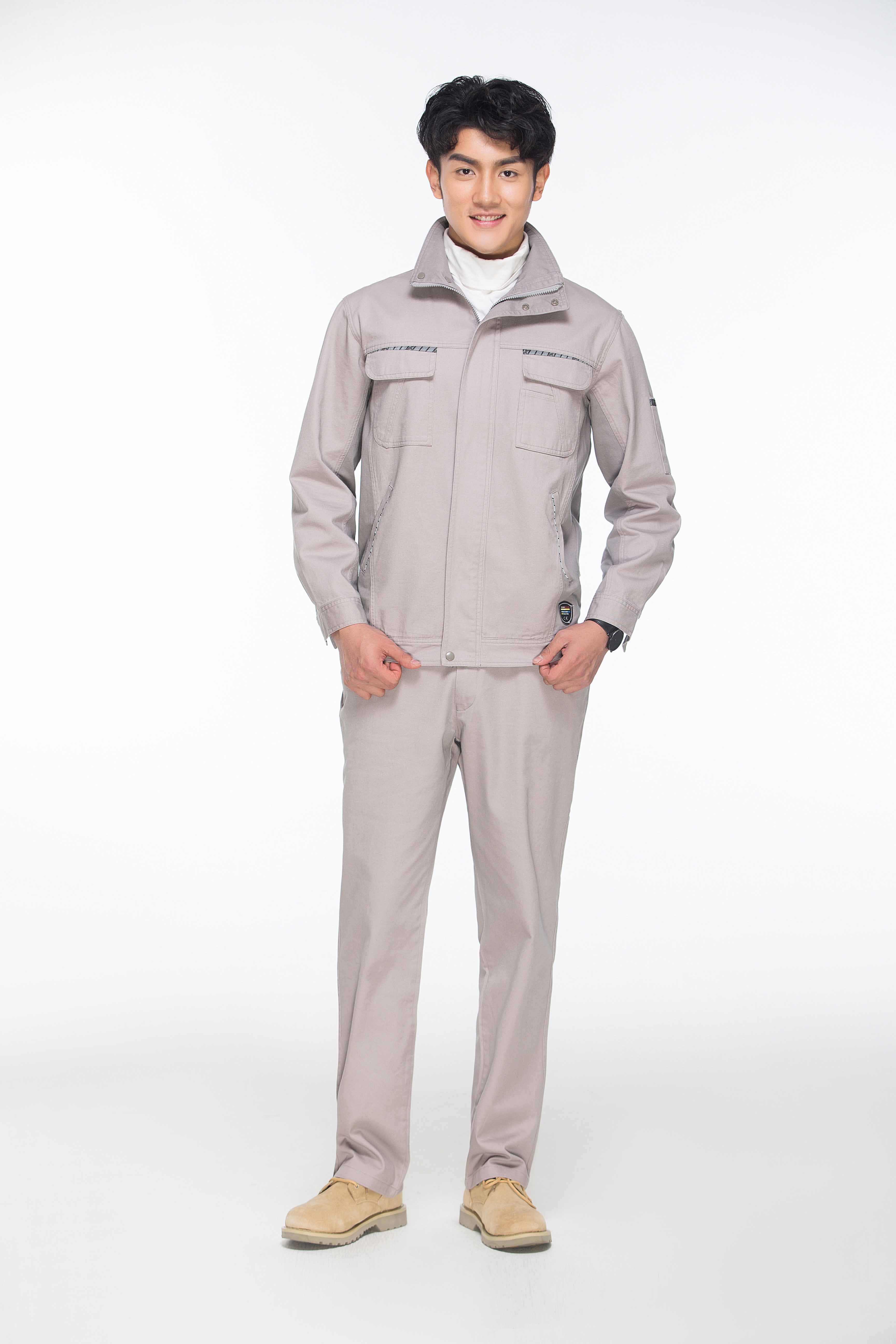 [天龙堂威]春秋全棉工作服套装男加厚长袖耐磨劳动工装服工地纯棉劳保