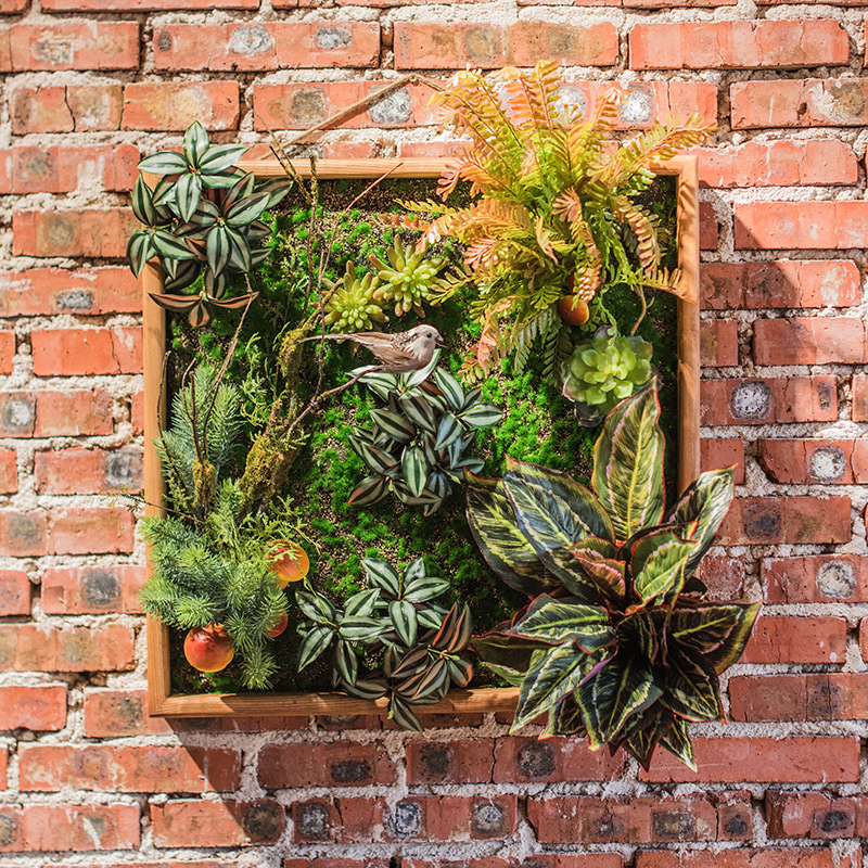 美帮汇仿真绿植框 绿植墙多肉组合植物背景墙 装饰壁饰花墙 L(30X83)高清大图