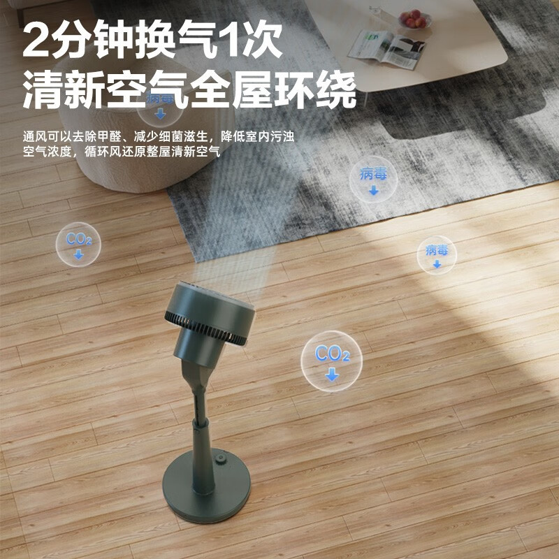 艾美特(AIRMATE)空气循环扇“海鸥”智能电风扇家用20档直流变频遥控360度摆头落地式风扇 FA18-AD61-1高清大图
