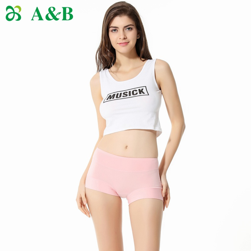A&B[3条装]ab内裤薄款莫代尔无痕内裤中腰舒适透气平脚女裤0262