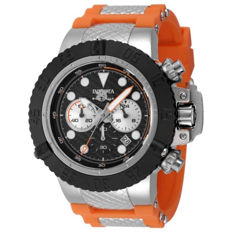 Invicta 男士石英表不锈钢表壳硅胶表带蓝宝石镜面防水100米计时日期高清大图