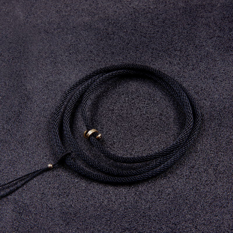 手工编织玉吊坠挂绳男士女黑色黑绳项链绳子纯铜玉坠挂绳挂脖jingping