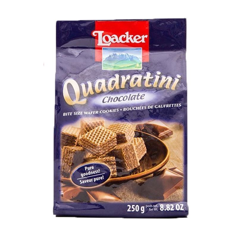 Loacker 莱家 粒粒装巧克力味威化饼干 250g/袋装 奥地利进口食品 巧克力威化 零食
