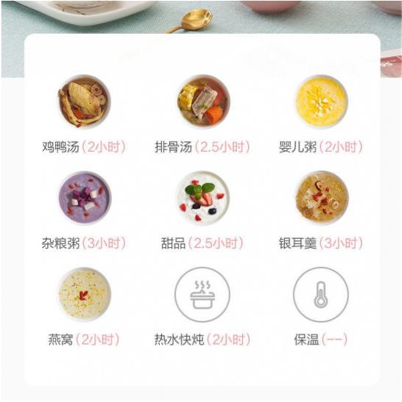 meid TGS20Y电炖锅电炖盅母婴辅食锅煮粥煲汤锅2L