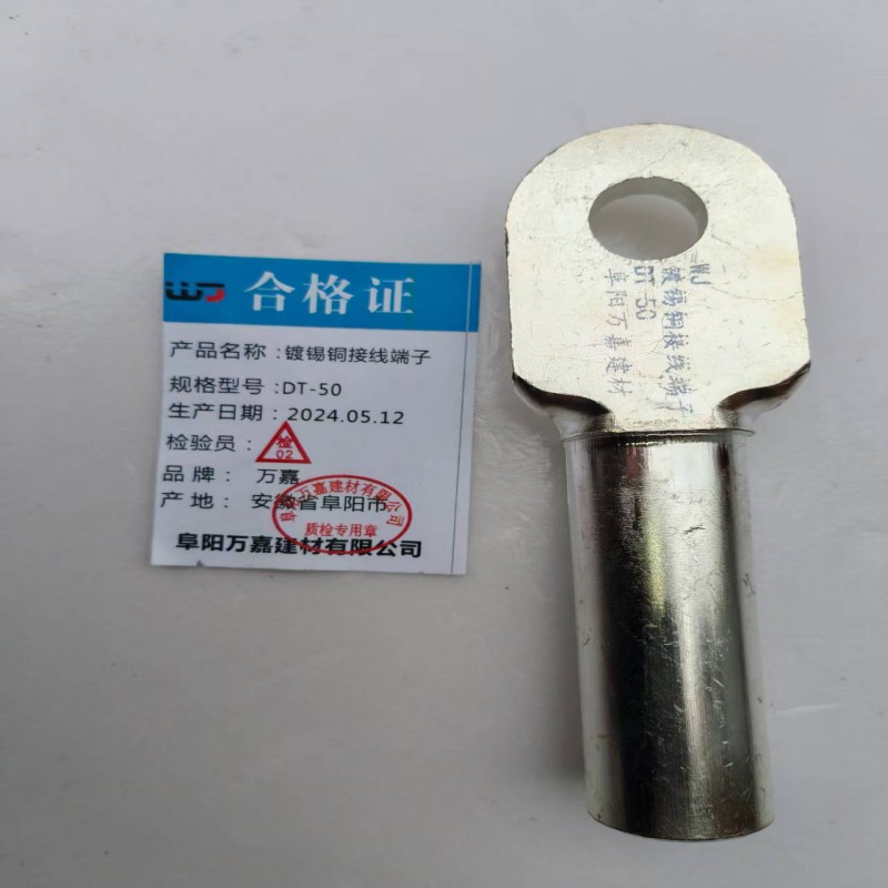 WJ 镀锡铜接线端子DT-50个高清大图