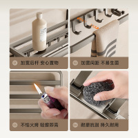 毛巾架卫生间免打孔浴巾架一体挂架套件厕所洗澡间浴室架子置物架