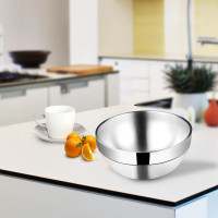 KMW 天工304钢双层多用果盆 GtoolsCP1039 24CM 304不锈钢颜色一盆多用 汤盆、洗菜盆、果盆
