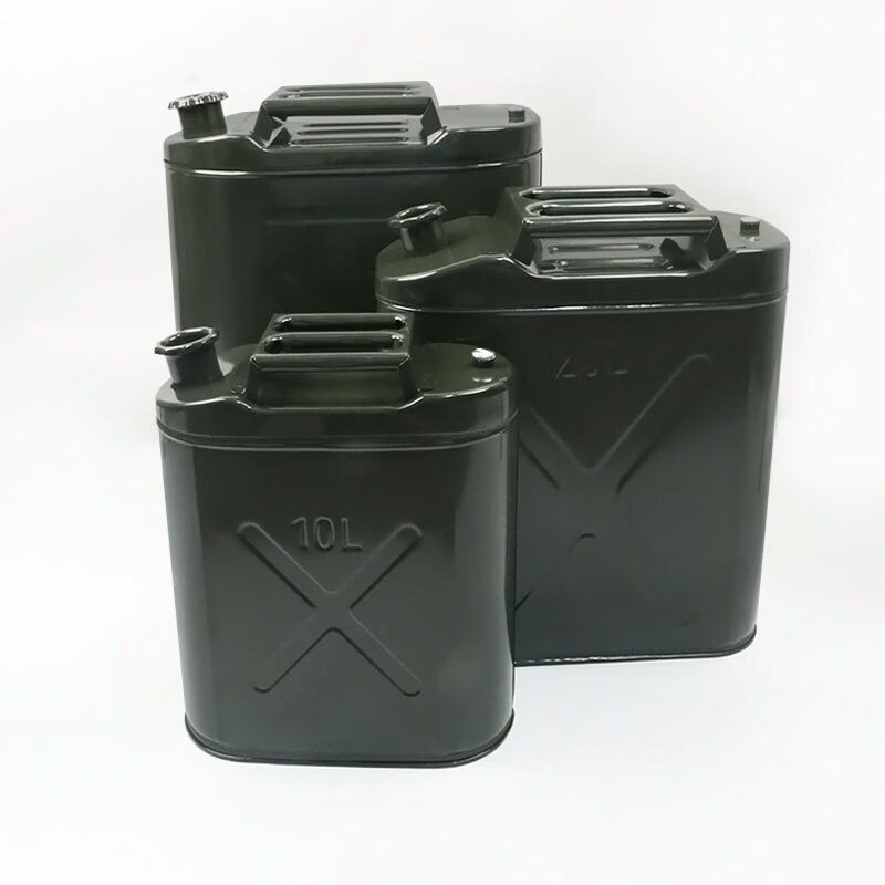 酷博睿 汽油桶 立式扁桶30L 加厚储油桶柴油壶便携式铁桶摩托汽车备用油箱 HKW-157高清大图