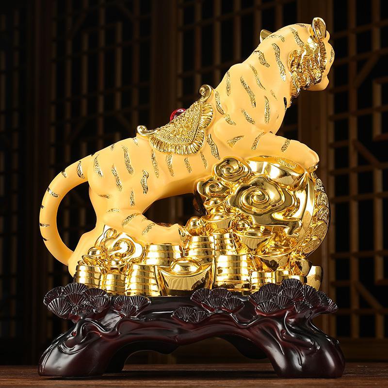 美帮汇大号老虎摆件如意家居摆设虎啸山林开店开业礼品