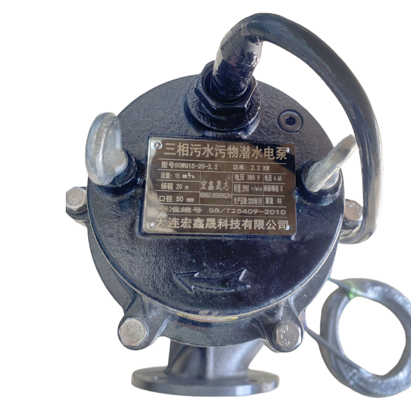 宏鑫晟志 三相污水污物潜水电泵 50WQ15-20-2.2 (380V) 单位:台高清大图