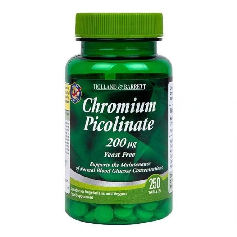 英国Holland&Barrett荷柏瑞铬元素片200ug250片血糖协调胰岛稳定高清大图
