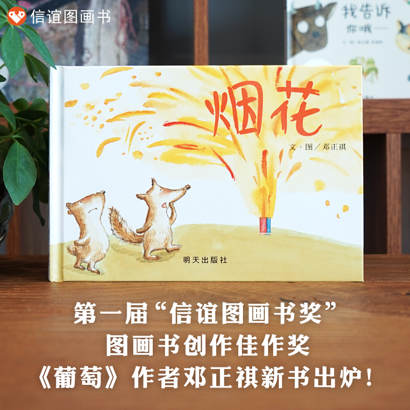 烟花 [正版]烟花 书籍儿童阅读情商培养分享信谊原创图画书系列精装绘本0-3-6周岁幼儿园绘本阅读大小班早教启蒙认知亲子高清大图