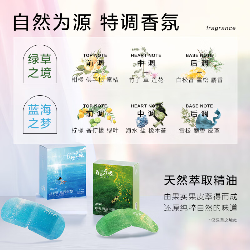 珍视明自然呼吸蒸汽眼罩(蓝海之梦)10袋/盒高清大图