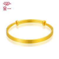 金一足金999时尚精品拉丝款 女士黄金手镯 结婚情人节礼物 （计价） ABE007