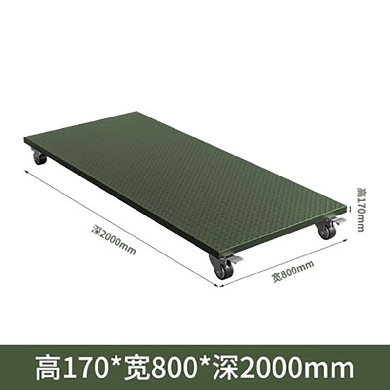 鑫金虎 军绿色移动托盘钢制物资装备周转托盘宽80cm高清大图