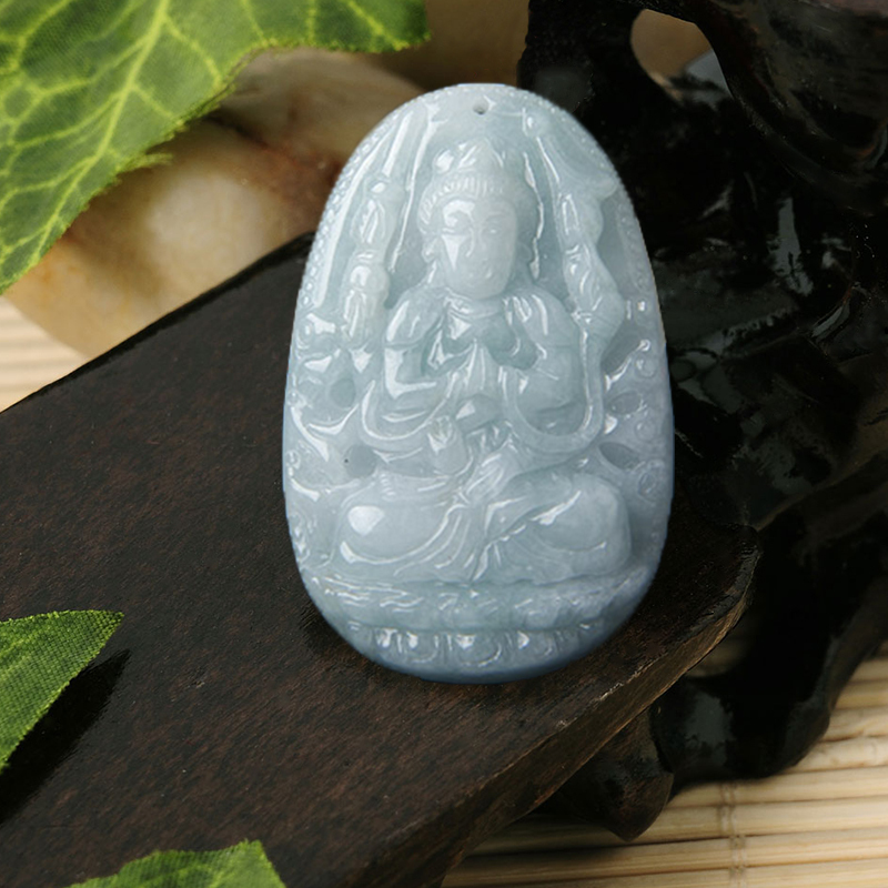 翡翠玉坠八大守护神坠本命佛菩萨十二生肖鼠牛虎兔龙蛇马羊猴鸡狗猪玉佩男女款带证书送女朋友七夕情人节礼物