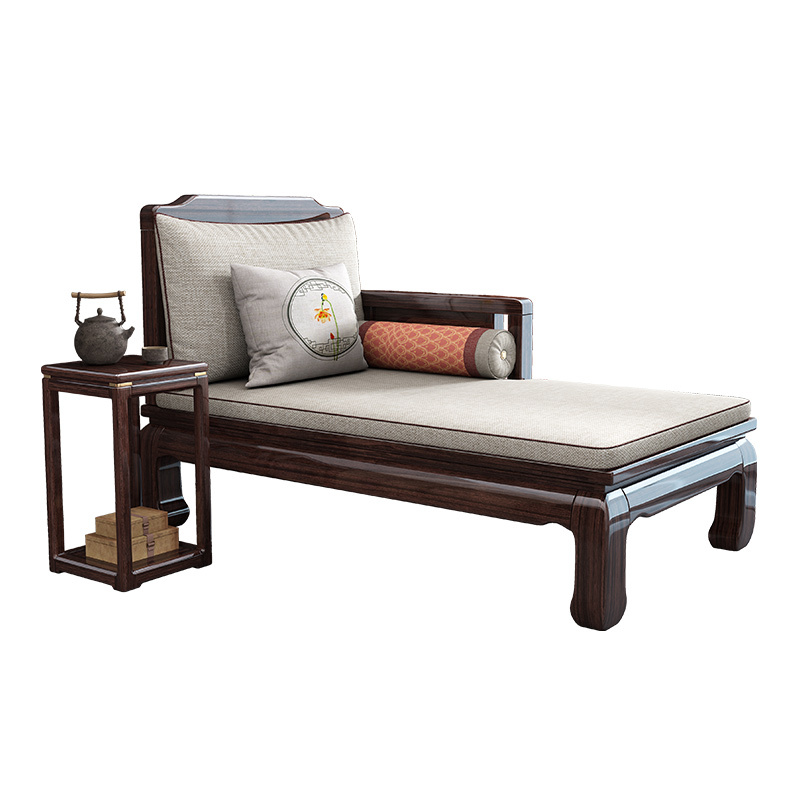 新中式实木紫金檀木贵妃椅太妃椅沙发客厅躺椅单独贵妃榻美人榻