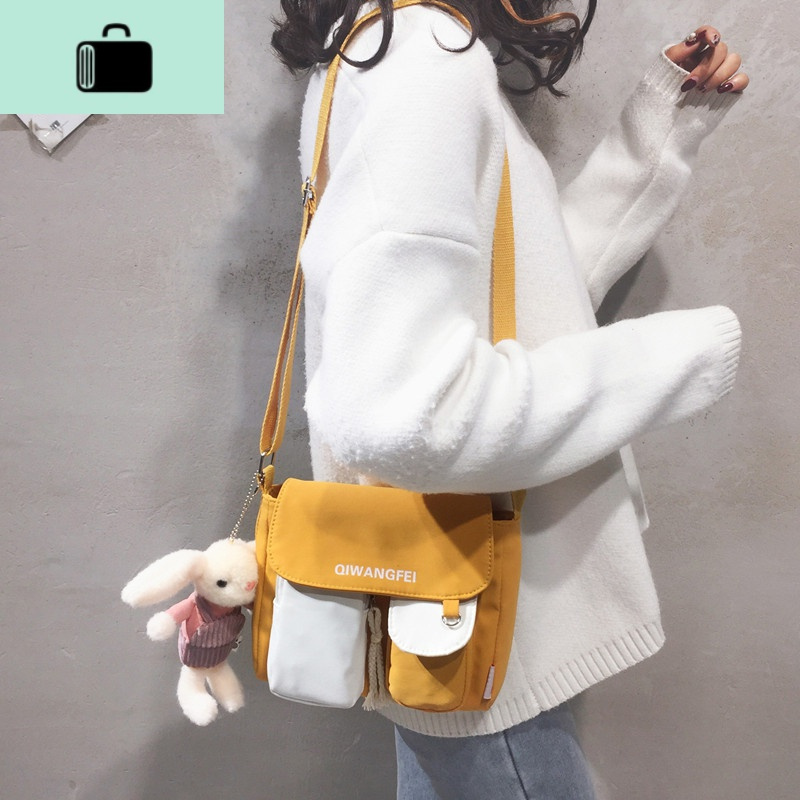 女ins日系工装包韩版百搭学生单肩包可爱可爱少女小包newlake女斜挎包